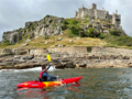 Paddling around St. Michaels Mount in Penzance Cornwall on the Feelfree Nomad Sit On Top