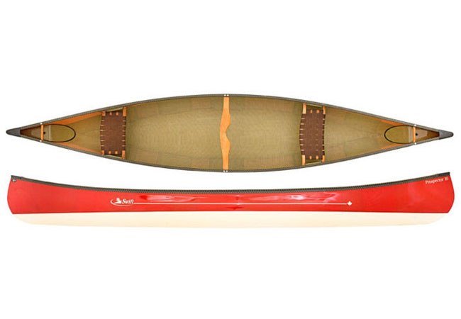 Swift Canoes Prospector 16 In Lightweight Kevlar Fusion With Carbon Kevlar Trim - Lightweight Family Open Canoes