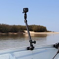 Railblaza Camera Boom 600 R-Lock on a boat