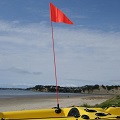 Railblaza Safety Flag mounted on a kayak