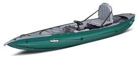 Green Gumotex Halibut inflatable fishing kayak