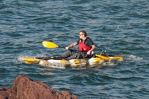 Paddles for fishing kayaks