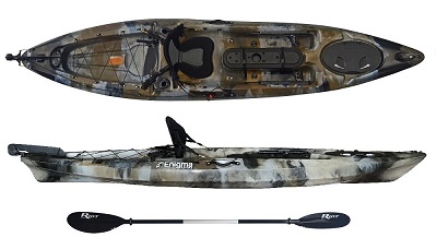 Enigma Kayaks Fishing Pro 12 Package with Seat and Paddle