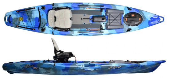 Feelfree Lure 13.5 V2 Angler Stable Fishing Kayak in Ocean Camo