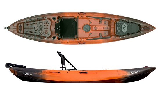 Vibe Kayaks Yellowfin 120 in Wildfire