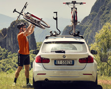Roof mounted cycle carrier from Thule
