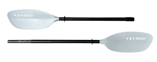 Length and feather adjustable high angle paddle with carbon shaft