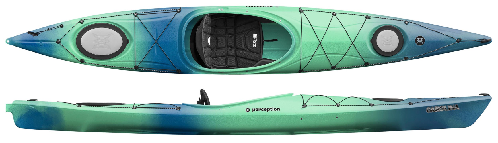 perception carolina mid sized touring kayak 