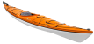 Delta Kayaks 15.5GT touring kayak in Sunset Orange Colour Swatch