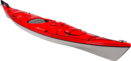Delta 15 S lightweight responsive kayak in Cherry Red