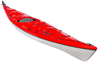 Delta 16 touring kayak in Cherry Red