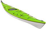 Delta Kayaks 16ft touring kayak shown with optional rudder