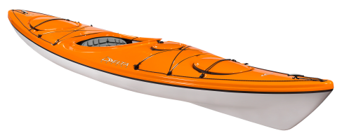 Delta 12.10 lightweight kayak in Sunset Orange