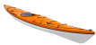 Delta Kayaks 15.5GT touring kayak in Sunset Orange Colour Swatch