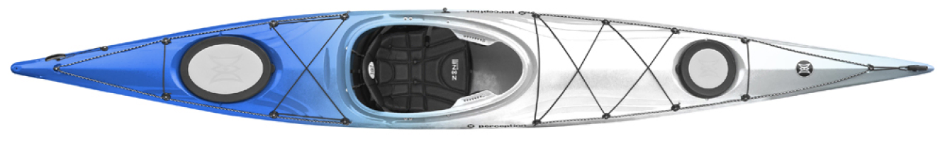 Perception 14 touring kayak in Seaspray