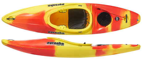 Pyranha Ion Crossover Kayak in Lava Blast