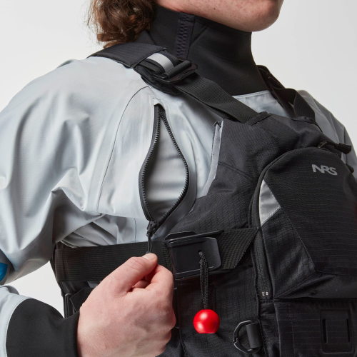 NRS Stratos Paddling Jacket with accessible shoulder pocket 