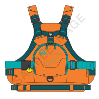 Palm Riff Rescue PFD in Tangelo