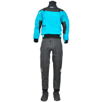 Breathable whitewater drysuit with relief zip