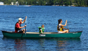 Pelican 15'5 family canoe with 3 seats