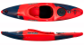 Pyranha Ion Crossover Kayak with stout outfitting in Rosella Red Colour Swatch