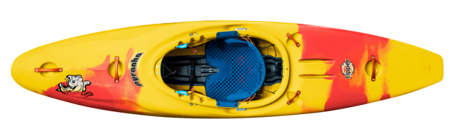 Pyranha Ripper two whitewater kayak  in Lava Blast