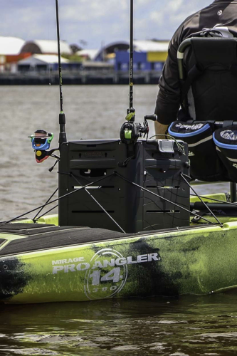 Railblaza Gear Hub in use on a fishing kayak