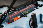 Two tackle tray slots keep tackle boxes neatly stowed and right where you need them
