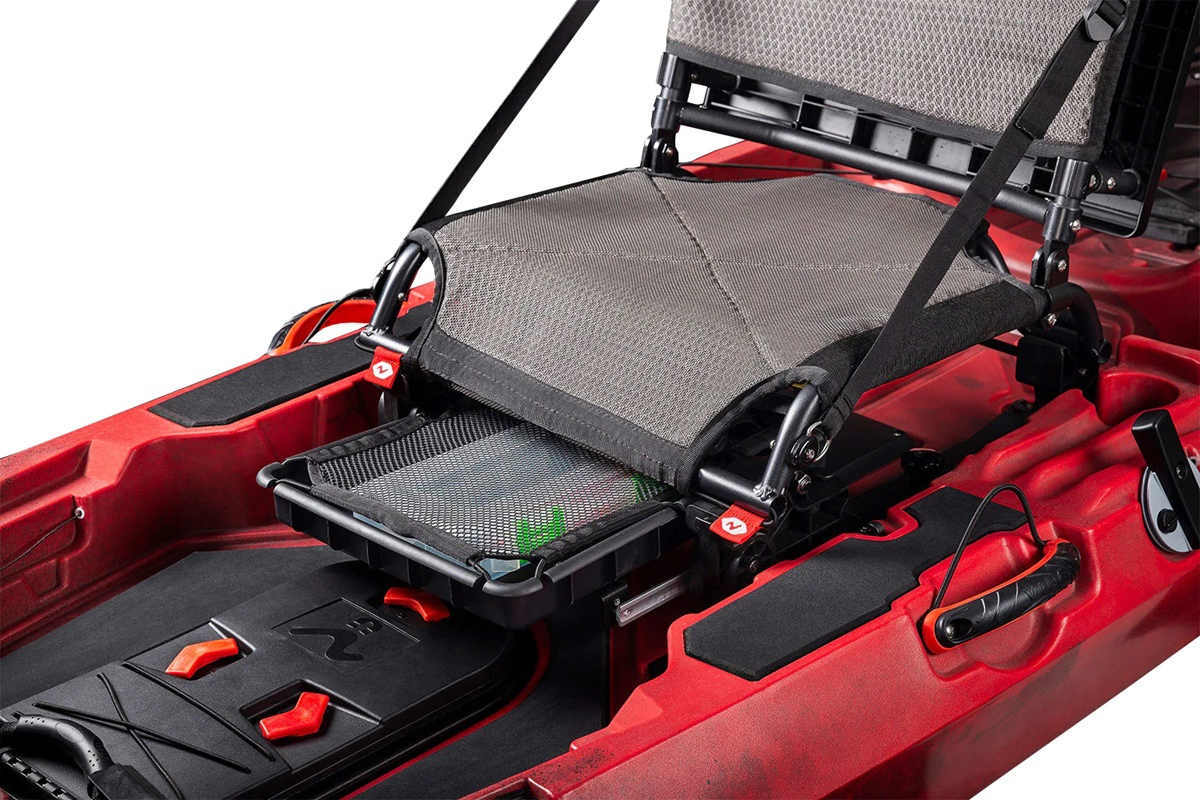 plenty of space for more tackle in the underseat storage slide out tray